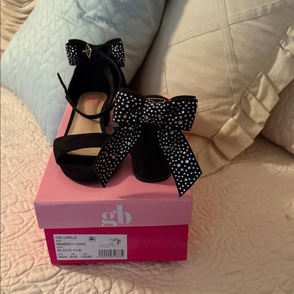 GB Girls Black Heels with Bow Detail
Great for the Holidays!